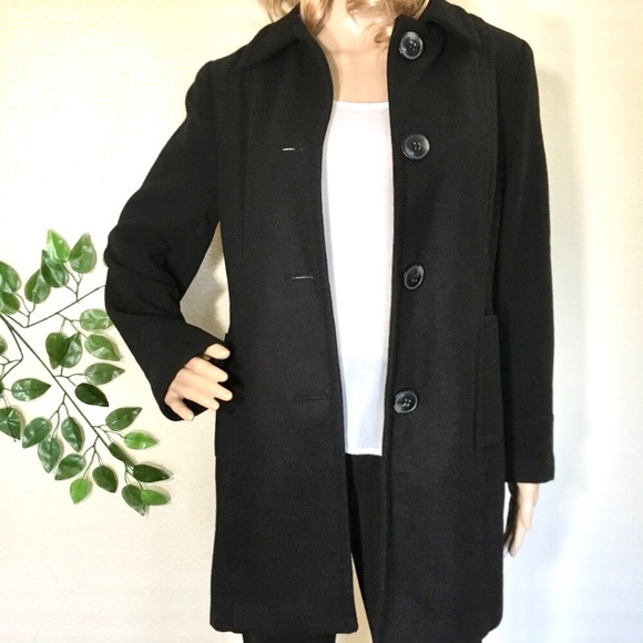 St. John’s Bay Black Long Pea Coat - Picture 2 of 8